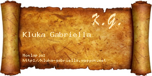 Kluka Gabriella névjegykártya